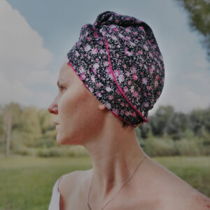 Turban do włosów flower power